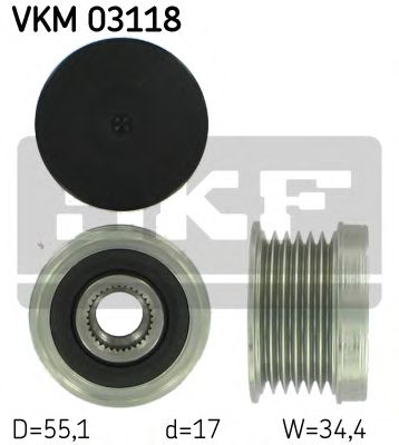 Обгінна муфта генератора SKF VKM03118