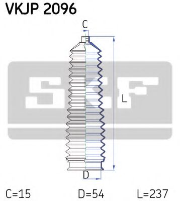 Пильовик рульового механізма SKF VKJP2096