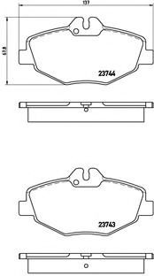 Гальмівні колодки, дискові BREMBO P50049