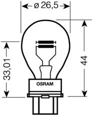 Лампа розжарювання 27/7W 12V OSRAM 3157