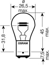 Автолампа (21/5W 24V BAY15D) OSRAM 7537