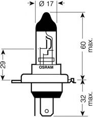 Автолампа (H4 24V 75/70W P43T) OSRAM 64196