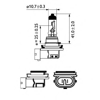Лампа розжарювання H8 12V 35W  PHILIPS 12360C1