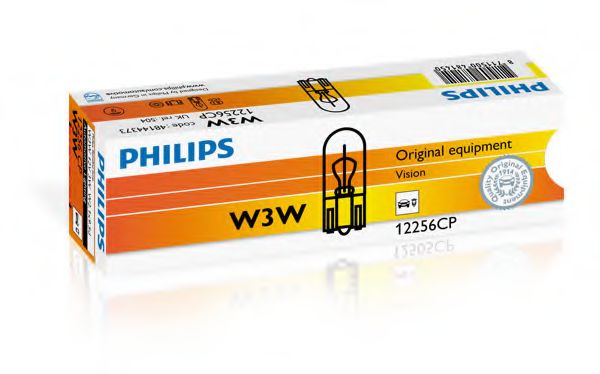 Автомобiльна лампа: 12 [В] W3W Vision 3W цоколь W2,1X9,5d PHILIPS 12256CP