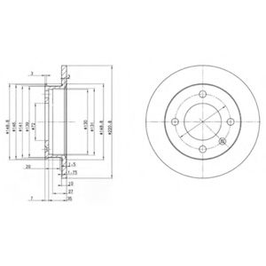 Гальмівний диск DELPHI BG2118