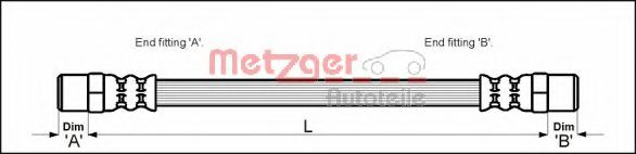 Шланг гальмiвний METZGER 4110594