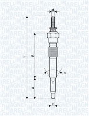 Свічка розжарювання  MAGNETI MARELLI 062900068304