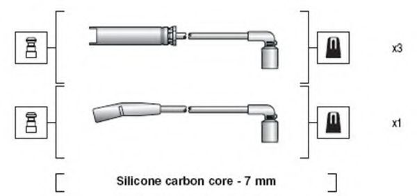 Дроти високовольтні, комплект MAGNETI MARELLI 941318111273