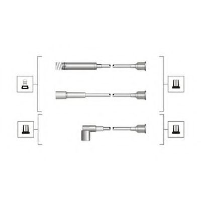 Комплект дротів запалювання (MSQ0047) MAGNETI MARELLI 941319170047
