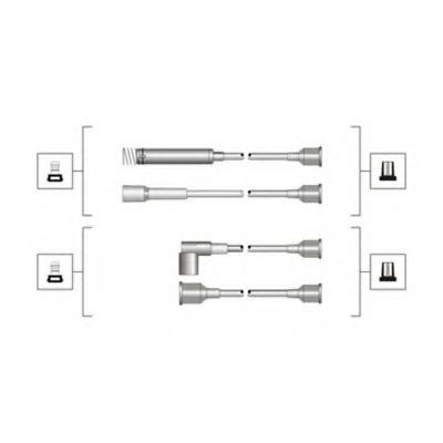 Комплект дротів запалювання (MSQ0064) MAGNETI MARELLI 941319170064