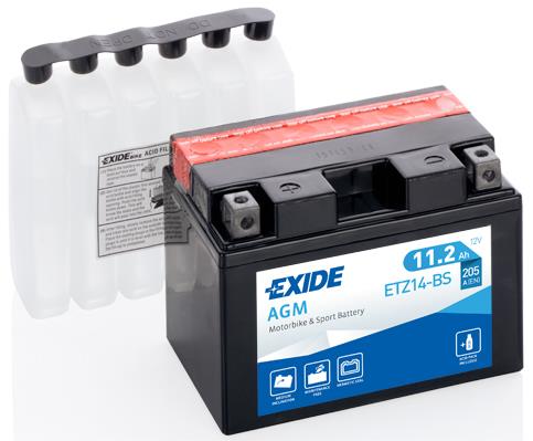 Акумулятор Exide AGM 12В 11,2 Аг 205А(EN) L+ EXIDE ETZ14BS