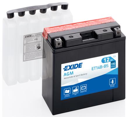 Акумулятор Exide AGM 12В 12 Аг 190А(EN) L+ EXIDE ET14BBS