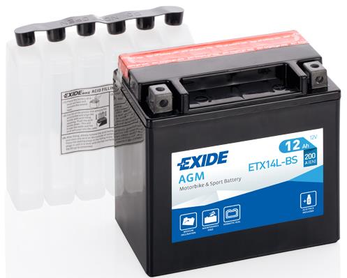 Акумулятор Exide AGM 12В 12 Аг 200А(EN) R+ EXIDE ETX14LBS