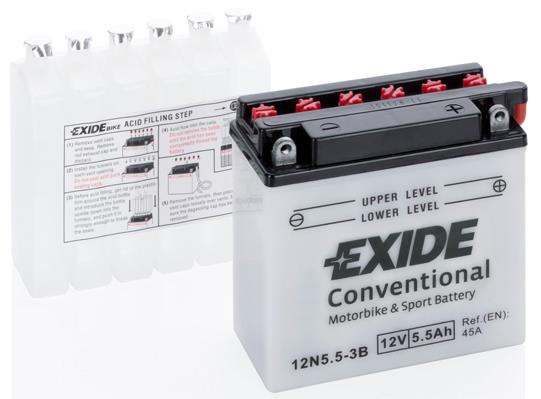 Акумулятор Exide Conventional 12В 5,5 Аг 45А(EN) R+ EXIDE 12N553B