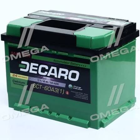 Акумулятор Decaro 12В 60Аг 540А(EN) L+ DECARO 6СТ60А31M