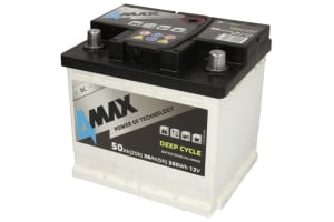 Акумулятор 4max DEEP CYCLE 12В 50 Аг 350А(EN) R+ 4MAX BAT50350RDC