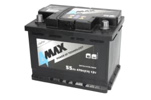 Акумулятор 4max STARTING BATTERY 12В 55 Аг 470А(EN) R+ 4MAX BAT55470R
