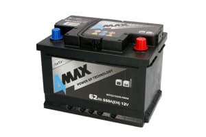 Акумулятор 4max STARTING BATTERY 12В 62 Аг 550А(EN) R+ 4MAX BAT62550R