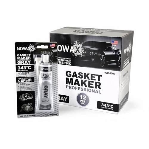 Герметик Nowax високотемпературний силіконовий сірий 85гр NOWAX NX36309