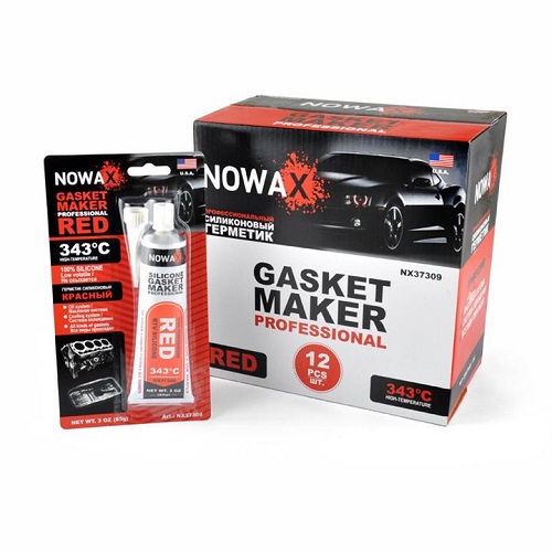 Герметик прокладок Nowax високотемпературний силіконовий червоний 85гр NOWAX NX37309