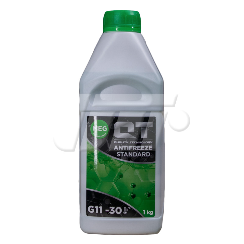 Антифриз QT MEG STANDARD -30 G11 зелений 1кг QT-oil QT552301